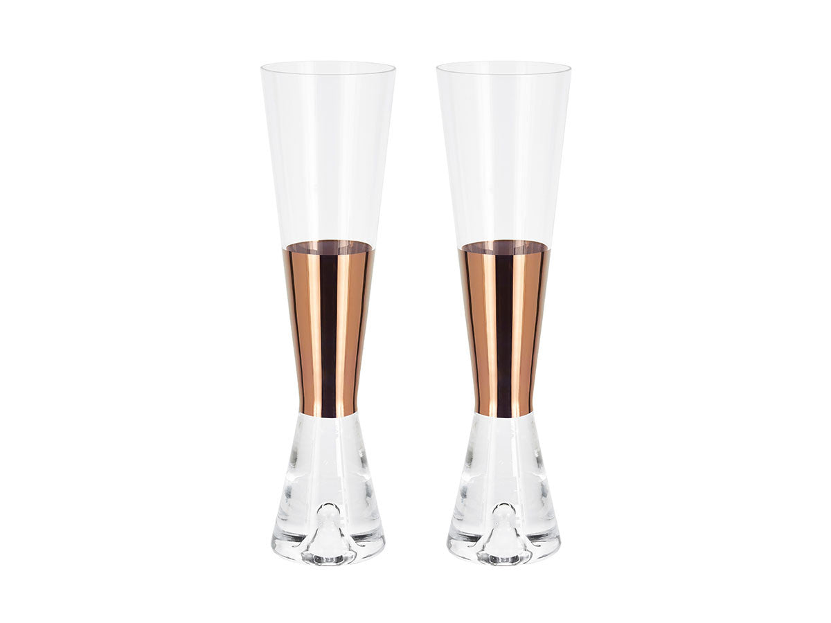 TANK CHAMPAGNE GLASSES 2P COPPER