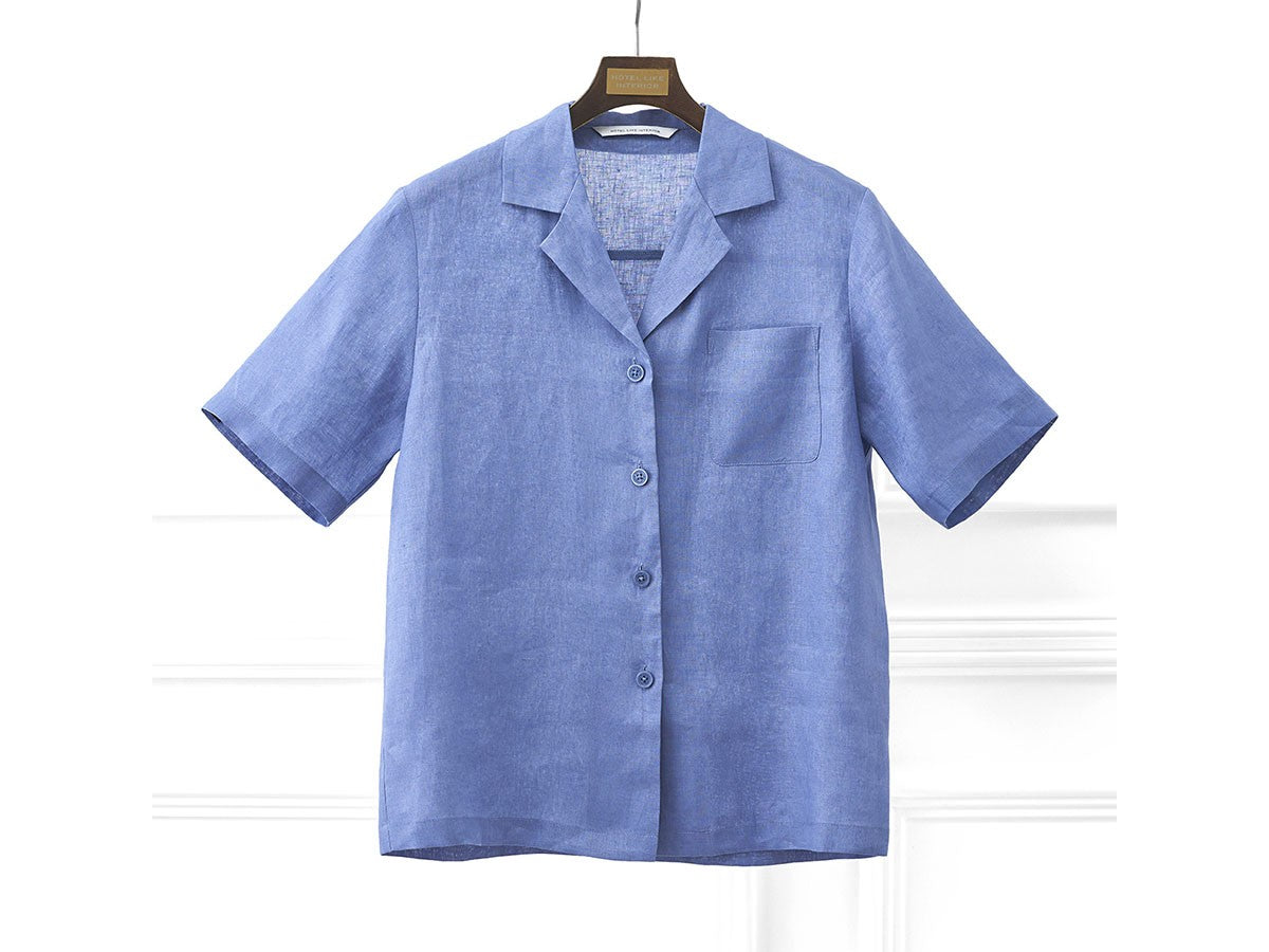 LINEN SHORT SLEEVE PAJAMA LADIES_2