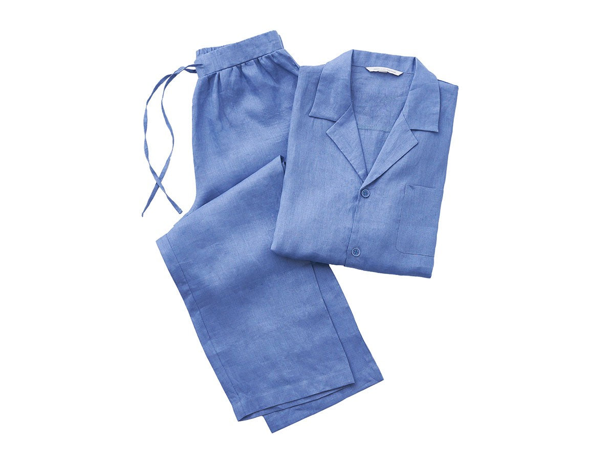 LINEN SHORT SLEEVE PAJAMA SET