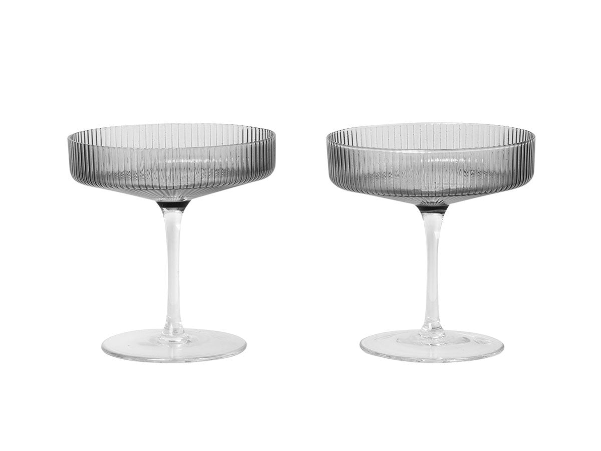 RIPPLE CHAMPAGNE SAUCERS