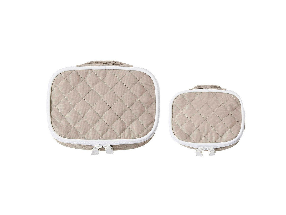 DIAMOND QUILT POUCH SET OF 2