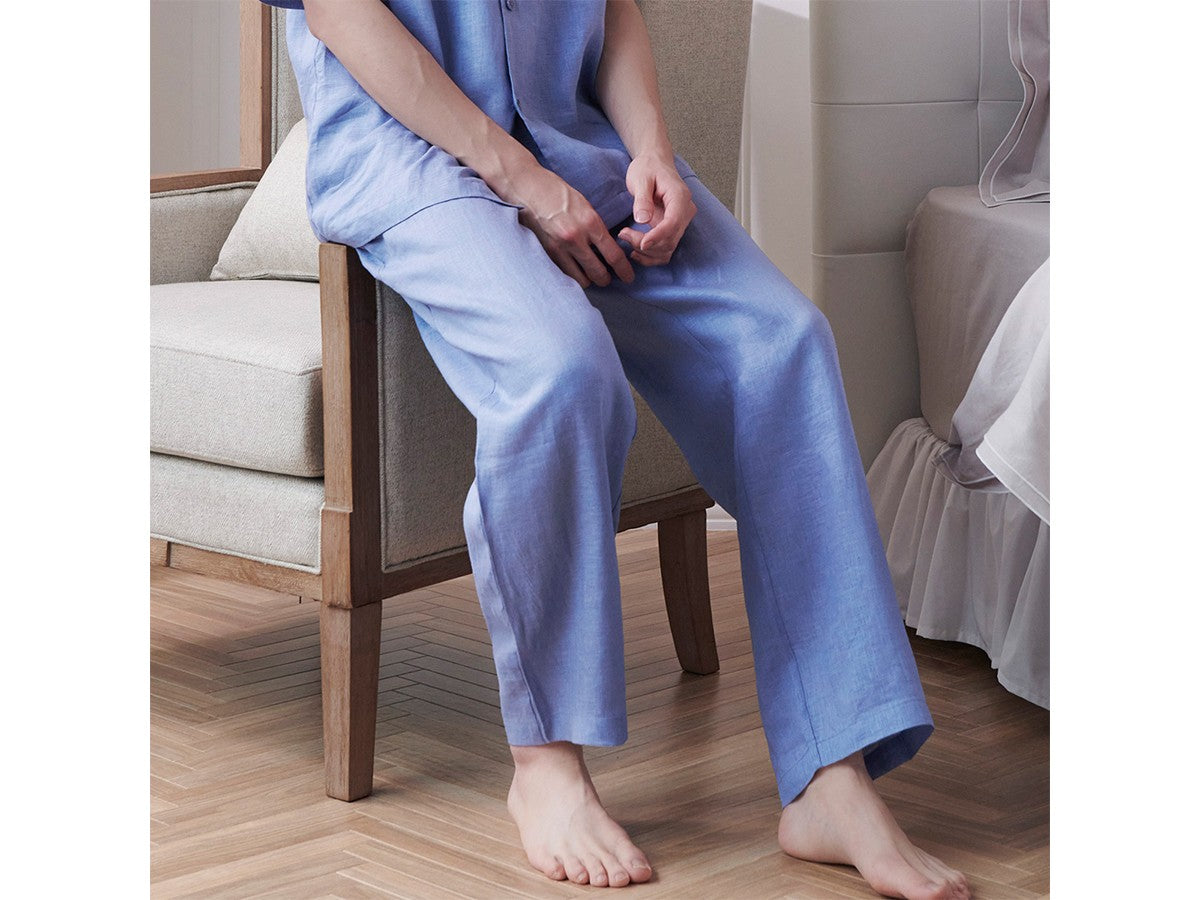 LINEN SHORT SLEEVE PAJAMA SET