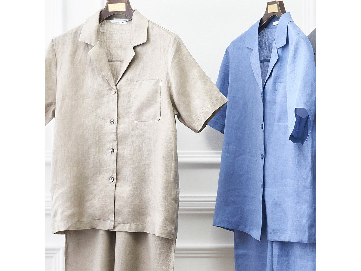 LINEN SHORT SLEEVE PAJAMA SET_6