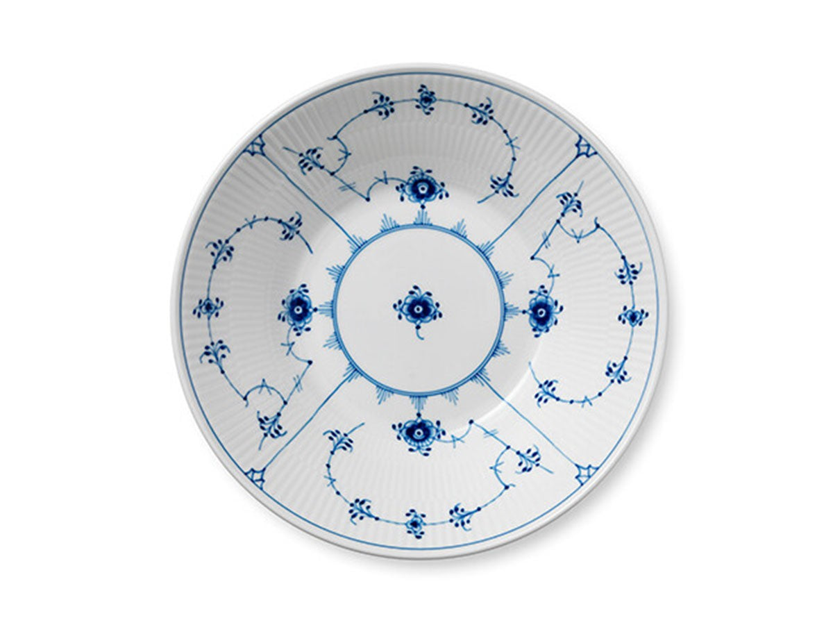 BLUE FLUTED PLAIN DEEP PLATE 24_3