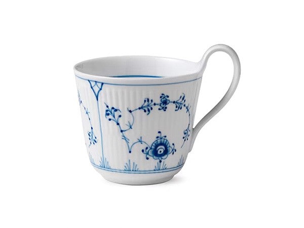 BLUE FLUTED PLAIN HIGH HANDLE MUG