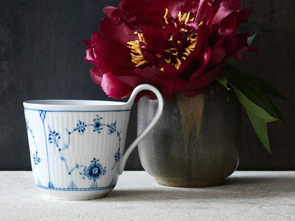 BLUE FLUTED PLAIN HIGH HANDLE MUG_2