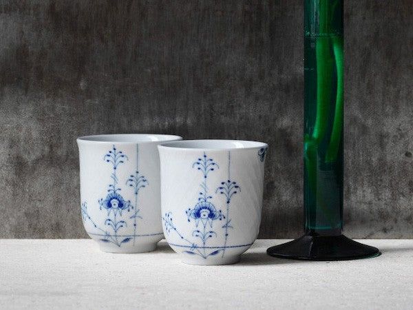 BLUE PALMETTE PAIR CUP SET