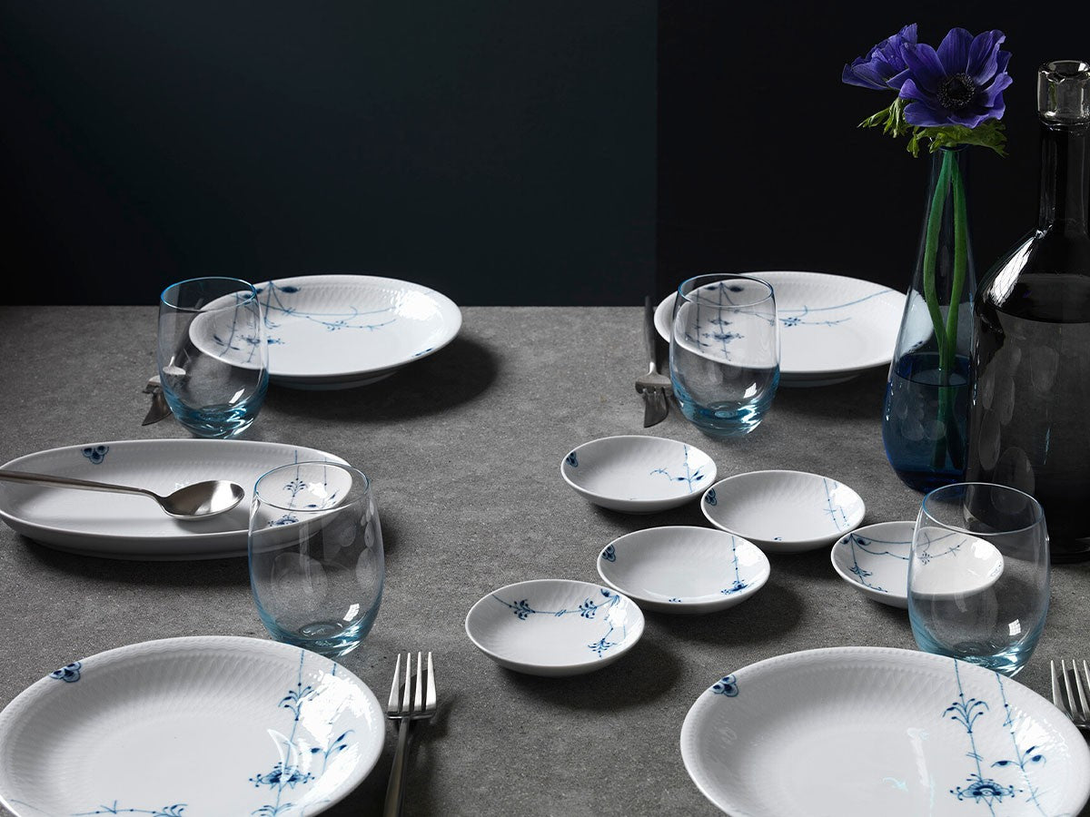 BLUE PALMETTE PLATE SET