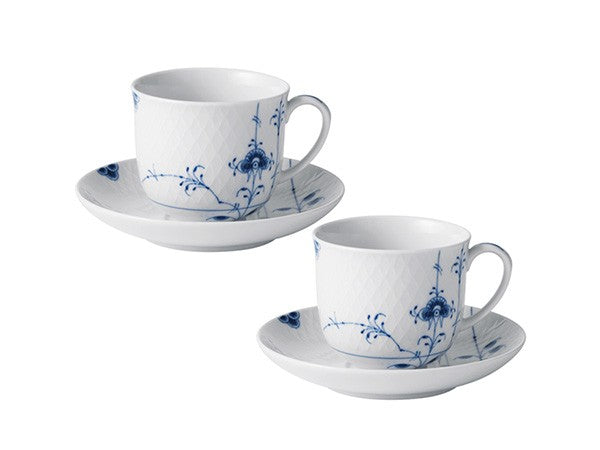 BLUE PALMETTE CUP & PLATE