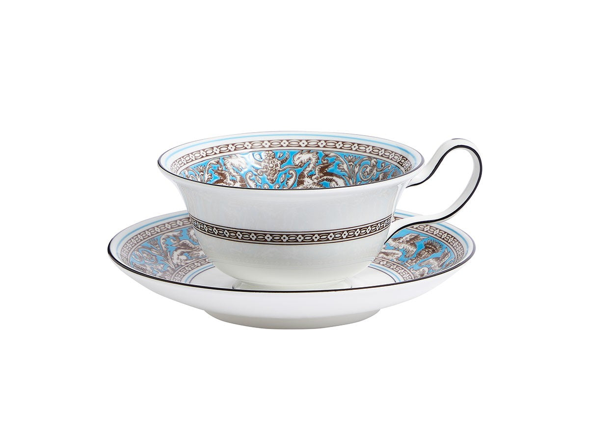 FLORENTINE TURQUOISE TEACUP & SAUCER