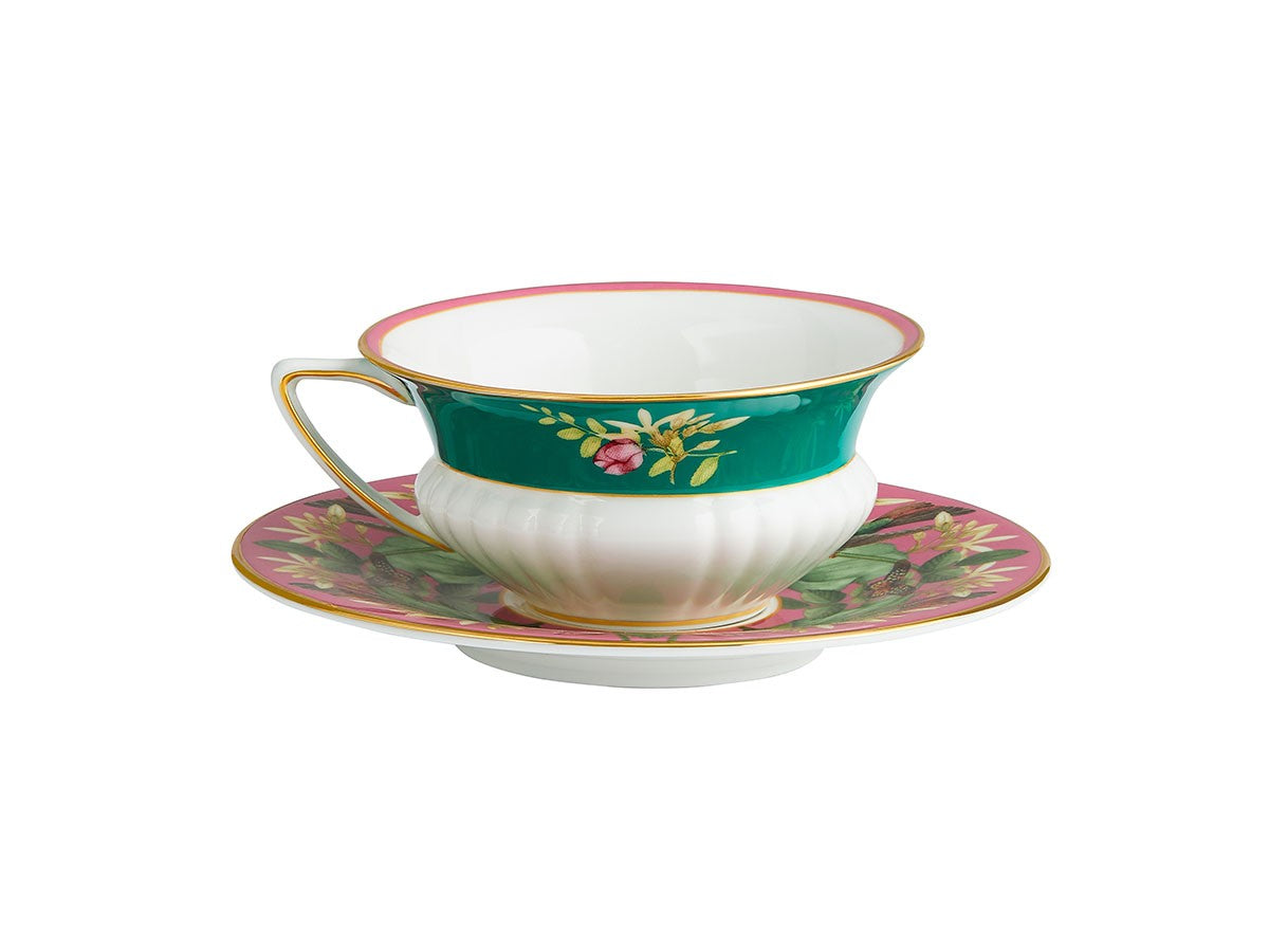 WONDERLUST PINK LOTUS TEACUP & SAUCER