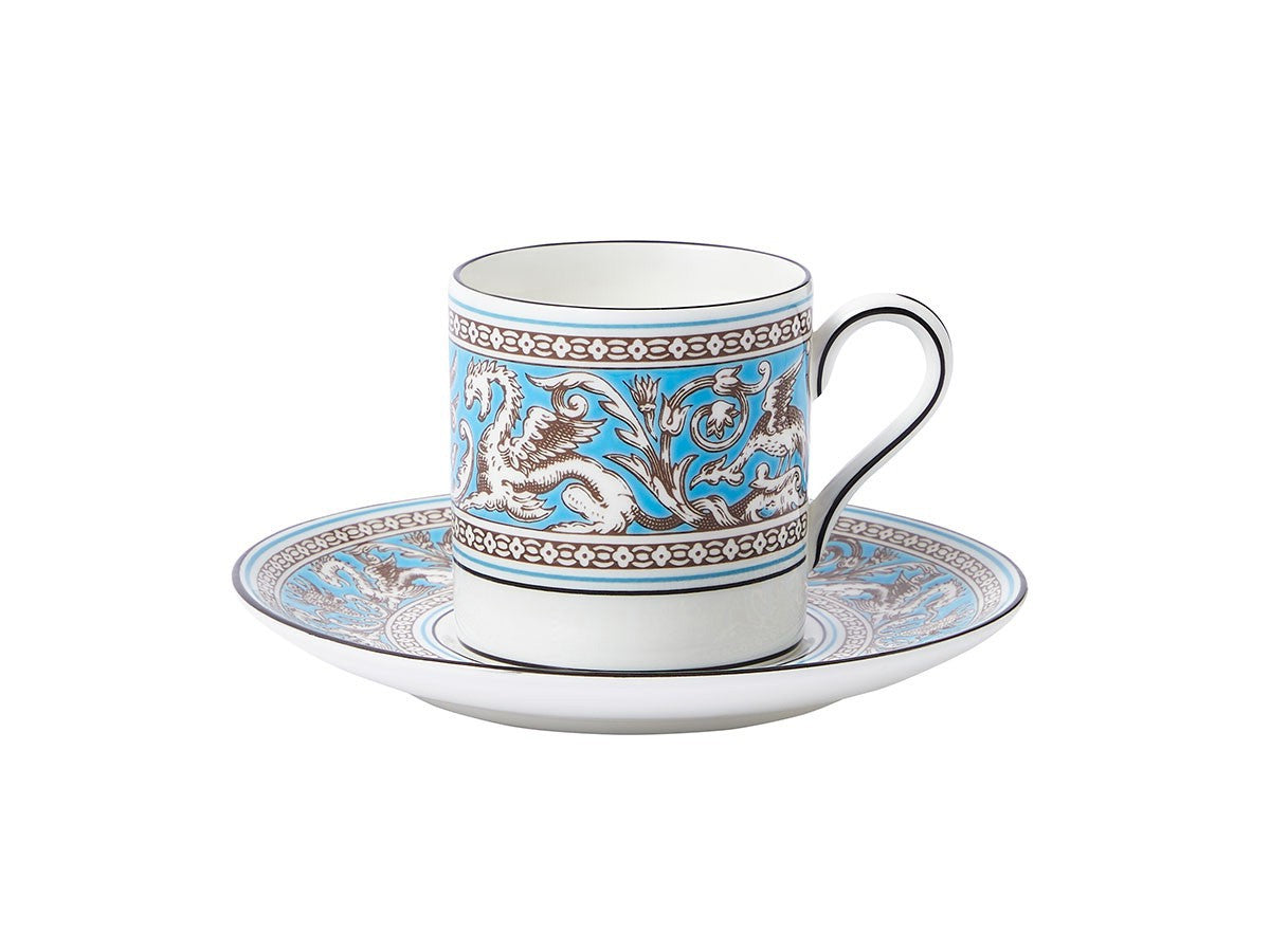 FLORENTINE TURQUOISE COFFEE CUP & SAUCER_3