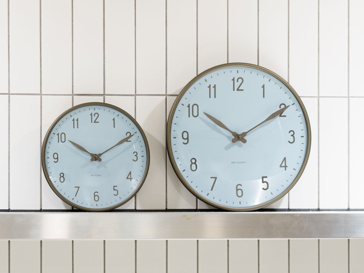 ARNE JACOBSEN STATION ROYAL BLUE WALL CLOCK